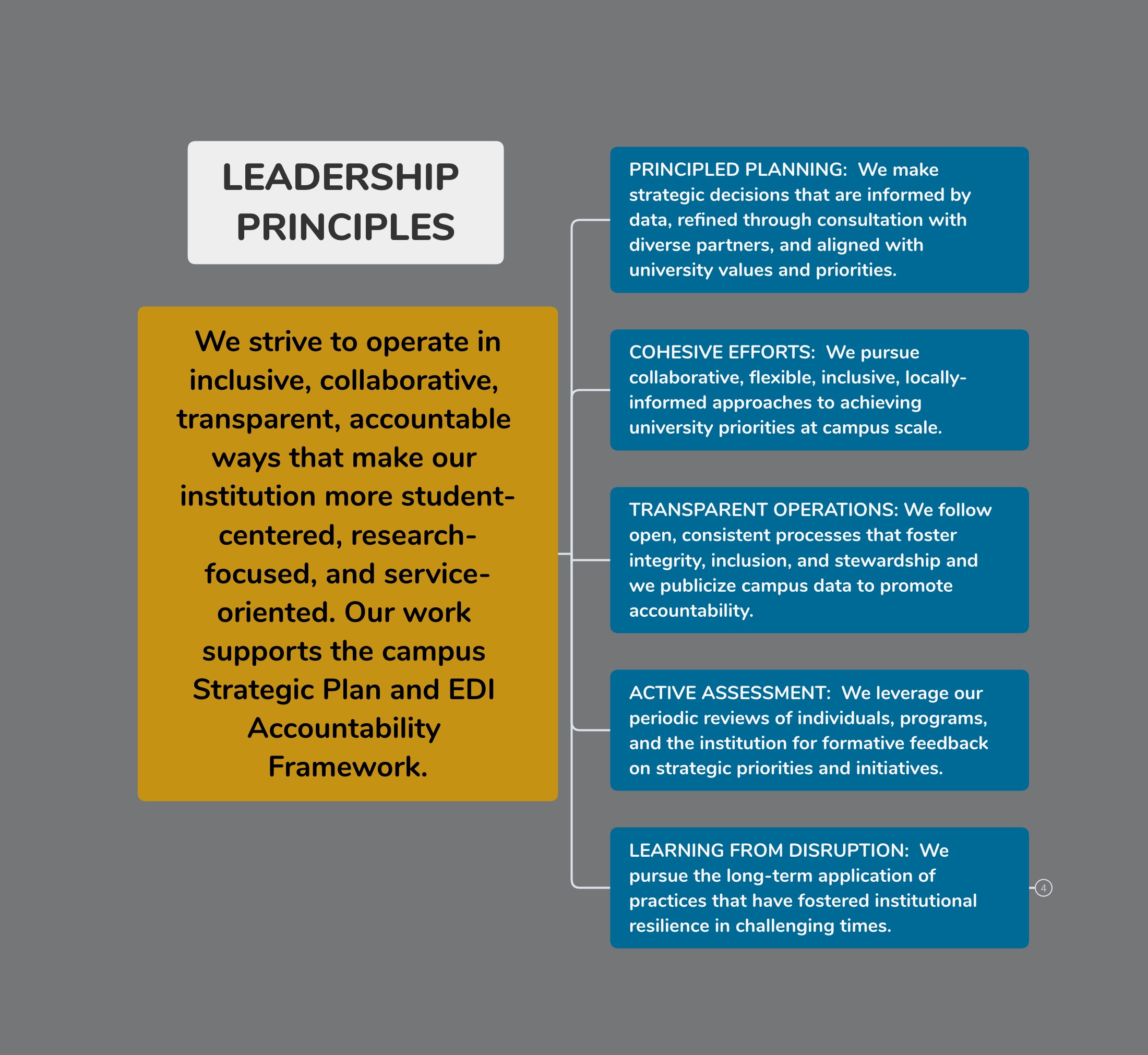 Leadership principles mind map